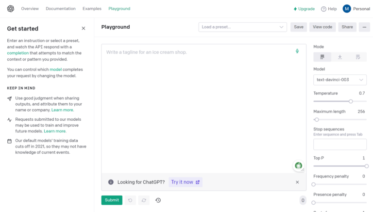 OpenAI Playground